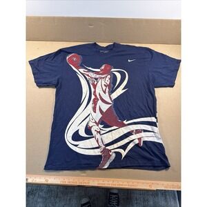 Nike Lakers Kobe Bryant Action & Face Close-Up Blue Tshirt XXL,